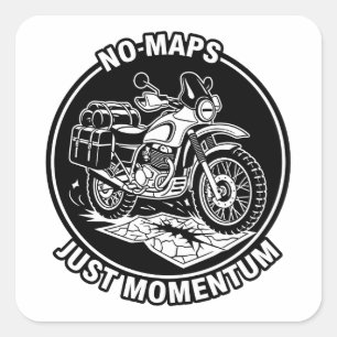 Motorrijden Toeristische Vrijheid Mentaliteit Vierkante Sticker