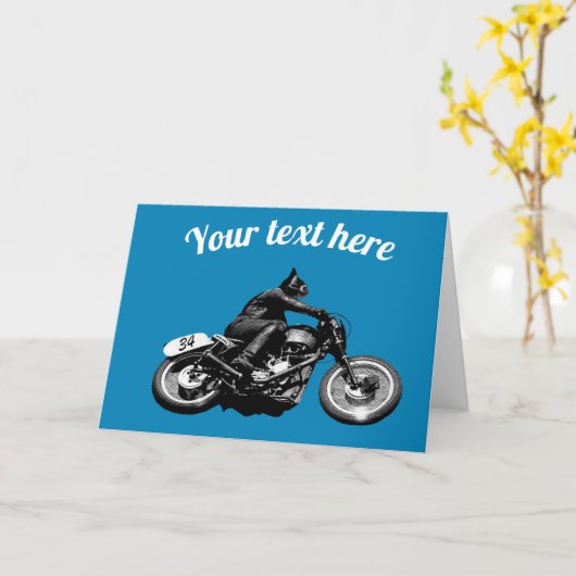 Motorrijder Aanpasbare Kaart (Gele Bloem)