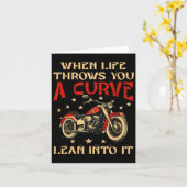 Motorrijder Als Het Leven Je Een Kromme Weg Geeft Kaart (Gele Bloem)