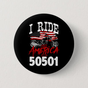 Motorrijder Anti Trump 50501 Pro-democratie R Ronde Button 5,7 Cm