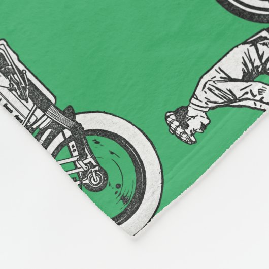  motorrijder Antiek fiets Fleece Deken (Hoek)