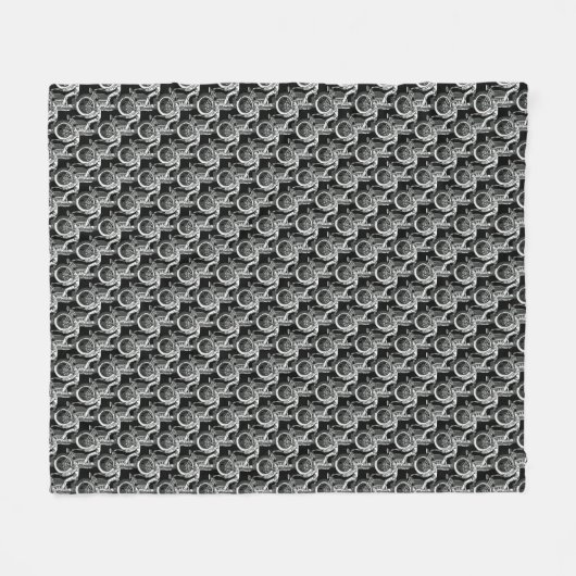  motorrijder Antiek fiets Fleece Deken (Voorkant (Horizontaal))