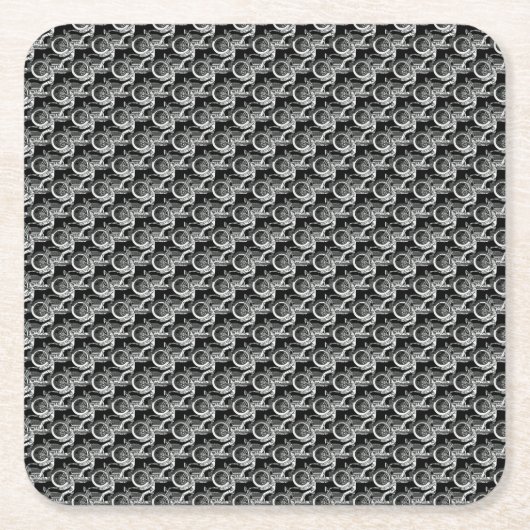 motorrijder Antiek fiets Kartonnen Onderzetters (Voorkant)