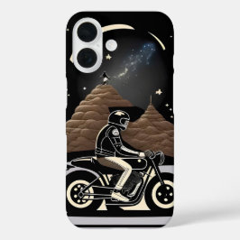 Motorrijder Avontuur Ontwerp Voor Rijders iPhone 16 Hoesje