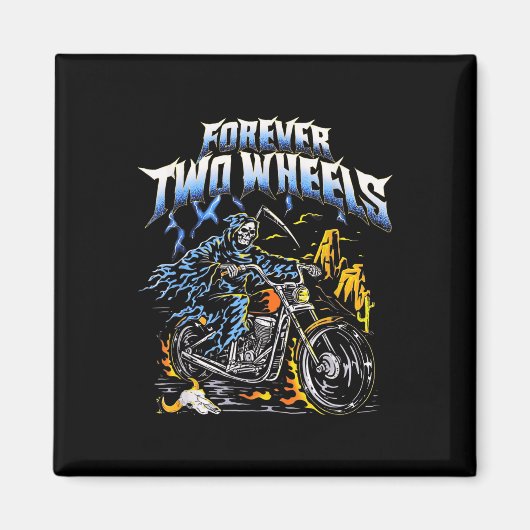 Motorrijder Biker Chopper Tw Magneet (Voorkant)