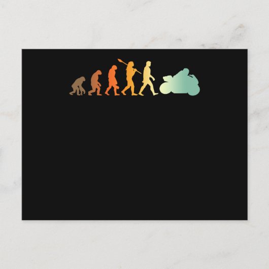 Motorrijder Biker Evolution Racing Motorfiets Briefkaart (Voorkant)