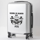 Motorrijder Biker Funeral Gedachtenis Sticker (Koffer)