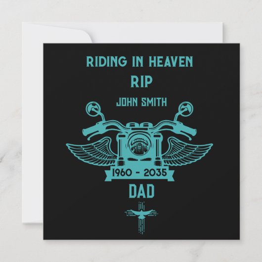 Motorrijder Biker Funeral Kaart (Voorkant)