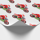 Motorrijder Biker Kerst Wrapping Papier (Hoek)