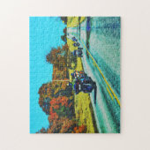 Motorrijder Biker Road Trip Kunst Puzzel Legpuzzel (Verticaal)