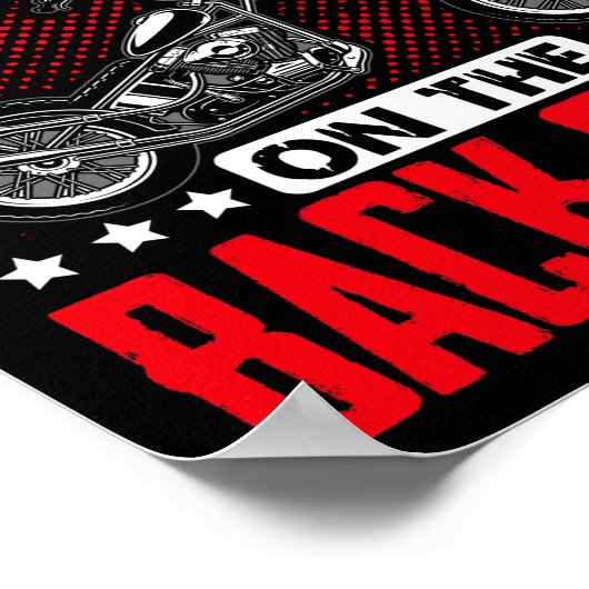 motorrijder breekt de bus altijd aan poster (Hoek)