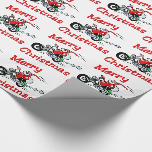 Motorrijder Cadeaupapier (Hoek)