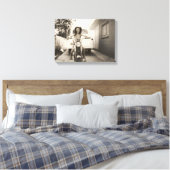 motorrijder canvas afdruk (Insitu (Slaapkamer))