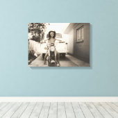 motorrijder canvas afdruk (Insitu (Houten vloer))