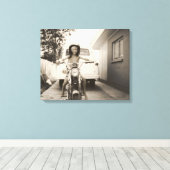 motorrijder canvas afdruk (Insitu (Houten vloer))