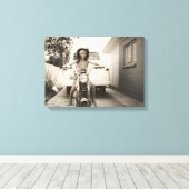 motorrijder canvas afdruk (Insitu (Houten vloer))