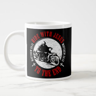 Motorrijder Christelijk Geloof: Volg Jezus Biker Grote Koffiekop