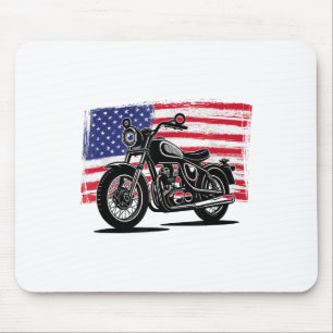 Motorrijder Christelijk US Flag Jesus _1 Muismat
