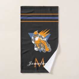 Motorrijder Extreme Motorcross Custom Name Handdoek
