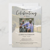 Motorrijder, Fietser Viering van het Leven Foto Kaart (Voorkant)