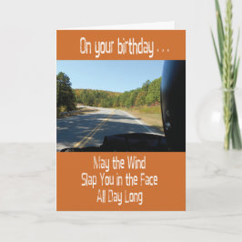 Motorrijder FunnyBirthday Kaart