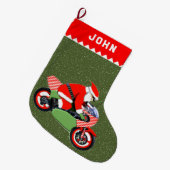 Motorrijder Grote Kerstsok (Voorkant (Hangend))