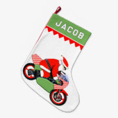 Motorrijder Grote Kerstsok (Voorkant (Hangend))