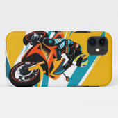 Motorrijder helt zich in een scherpe bocht Case-Mate iPhone case (Achterkant (horizontaal))