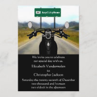 Motorrijder Huwelijksuitnodiging