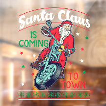 Motorrijder Kerstman komt naar de stad