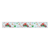 Motorrijder Kerstvakantie Grosgrain Lint (Voorkant)