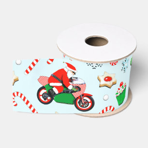 Motorrijder Kerstvakantie Grosgrain Lint