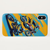 Motorrijder leunt in een scherpe bocht Case-Mate iPhone case (Achterkant (horizontaal))