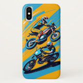 Motorrijder leunt in een scherpe bocht Case-Mate iPhone case (Achterkant)