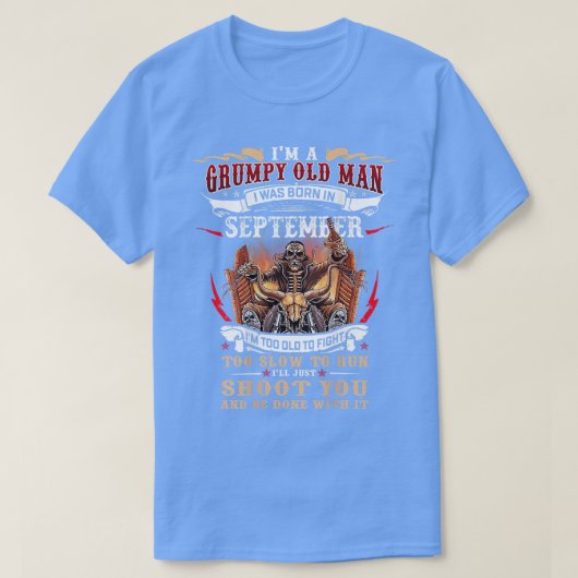  motorrijder m.b.t. een brutaal oud Man dat ik in  T-shirt (Design voorkant)