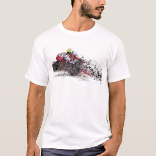 Motorrijder met hoge snelheid t-shirt