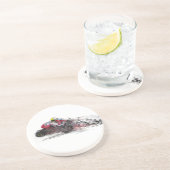 Motorrijder met hoge snelheid zandsteen onderzetter (Zijkant)