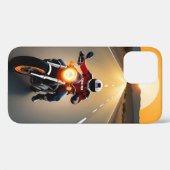 Motorrijder met masker rijdend Case-Mate iPhone case (Achterkant (horizontaal))