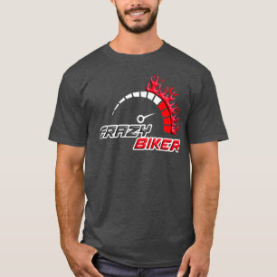 Motorrijder met motorfiets, motorrijder voor manne t-shirt