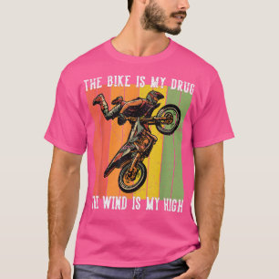 Motorrijder met motorfiets, motorrijder voor manne t-shirt