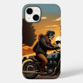 Motorrijder met schedelmasker rijden Case-Mate iPhone case (Achterkant)