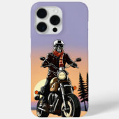 Motorrijder met schedelmasker rijden Case-Mate iPhone case (Achterkant)