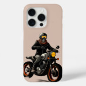 Motorrijder met schedelmasker rijden Case-Mate iPhone case (Achterkant)
