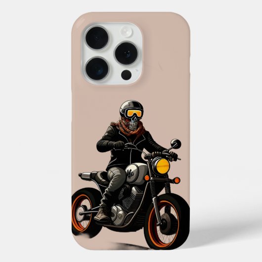 Motorrijder met schedelmasker rijden Case-Mate iPhone case (Achterkant)