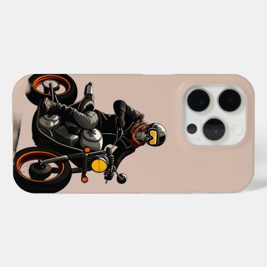 Motorrijder met schedelmasker rijden Case-Mate iPhone case (Achterkant (horizontaal))