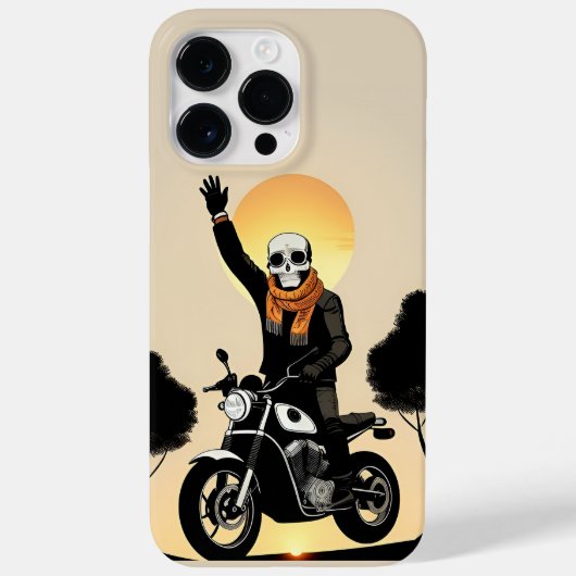 Motorrijder met schedelmasker rijden Case-Mate iPhone case (Achterkant)