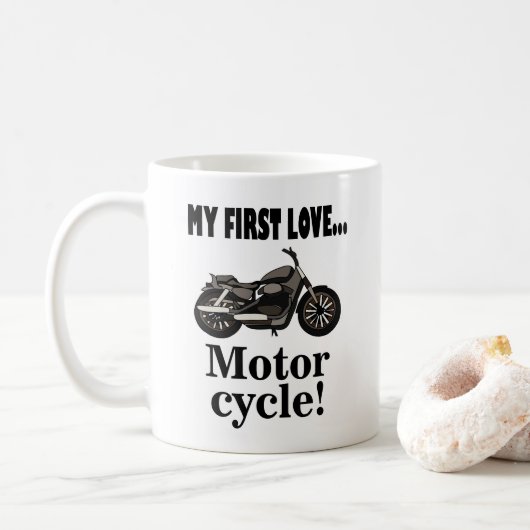 Motorrijder motorfiets koffiemok (Met donut)