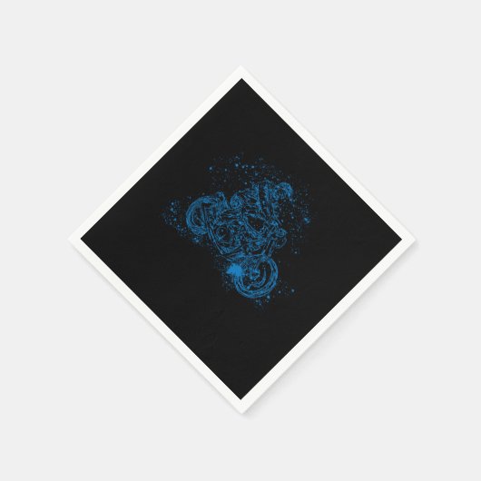 Motorrijder motorrijder motorrijder verf servet (Hoek)