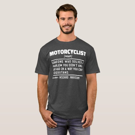 Motorrijder Noun Motorcycling Racing Lovers T-shirt (Voorkant volledig)