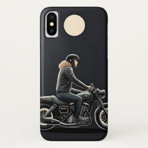 Motorrijder onder maanverlichte hemel Case-Mate iPhone case